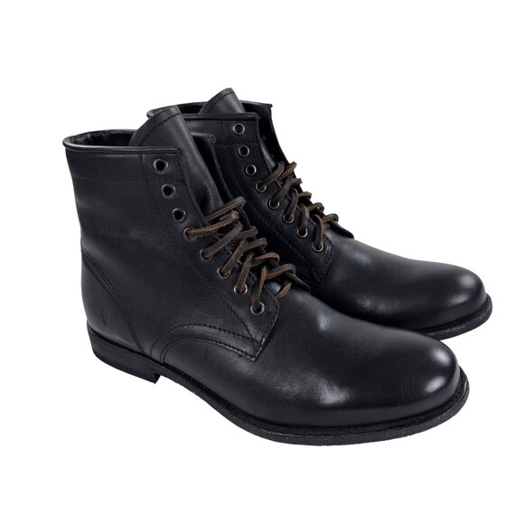 Frye Tyler Flex Lace Up Boots Mens Size 9.5 D Black Leather FR40156 NEW - Picture 2 of 8